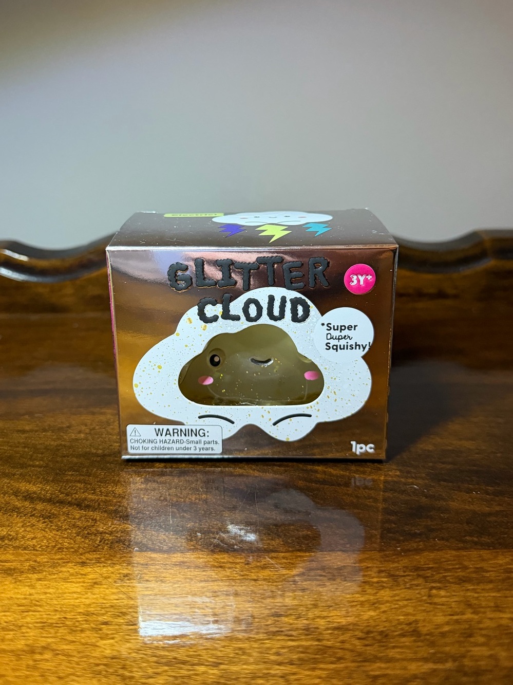 J’ADORE Glitter Cloud Squishy Toy - white - water base